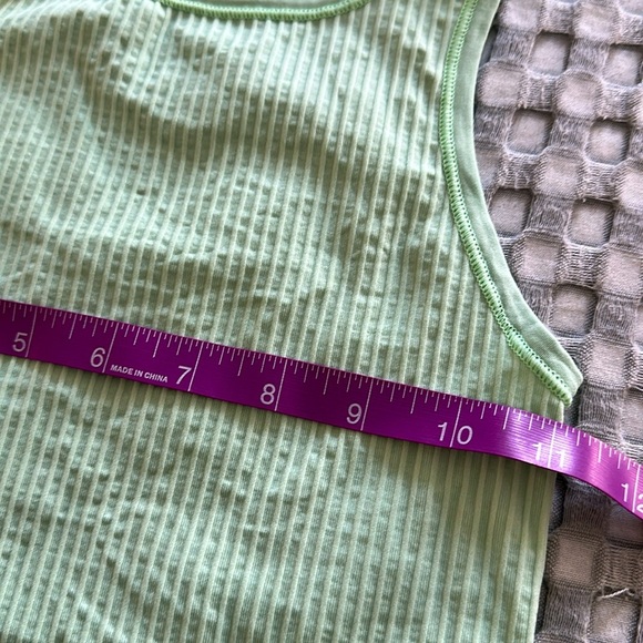 Anthropologie Light Green Ribbed Tank Top - Picture 4 of 6